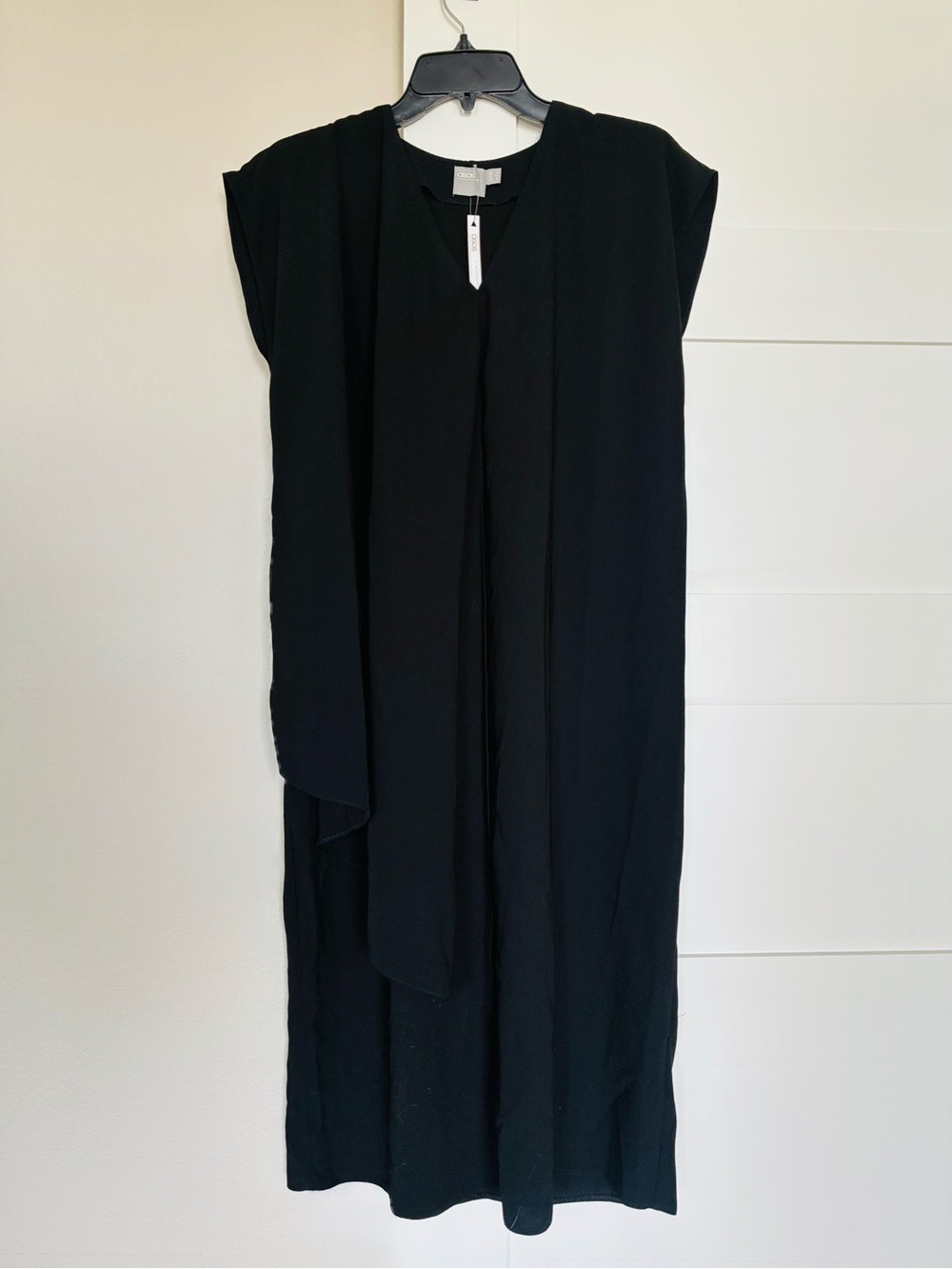 *NWT* ASOS 4 Maternity Black Draped Midi Dress